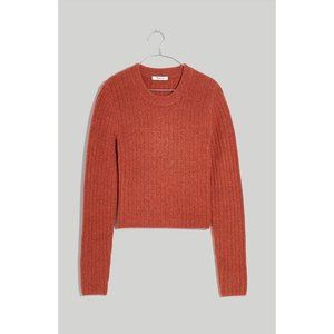Madewell Womens Readfield Pullover Sweater Hthr Cumin Size S